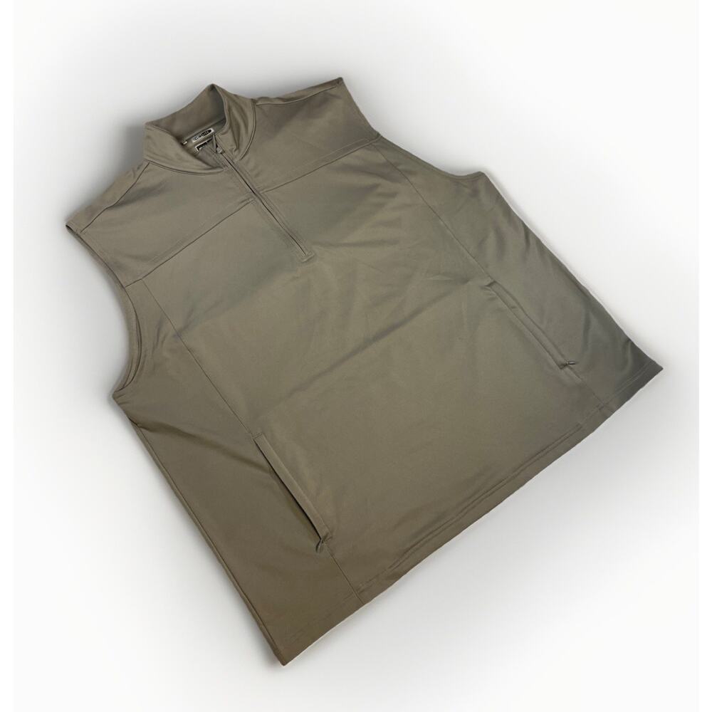 Adidas Climalite Mens Medium Gray 1/4 Zip Pullover Vest Golf Performance